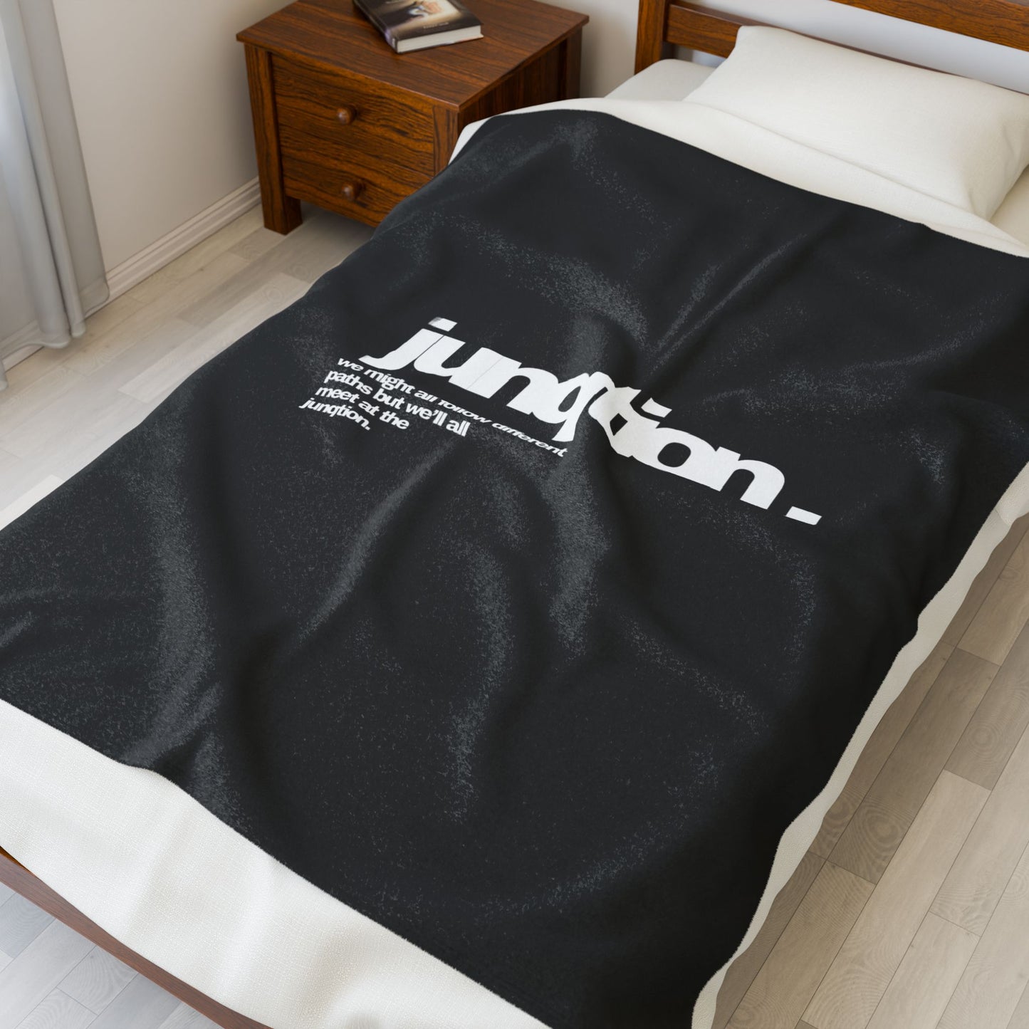 Junqtion. Plush Blanket (black)