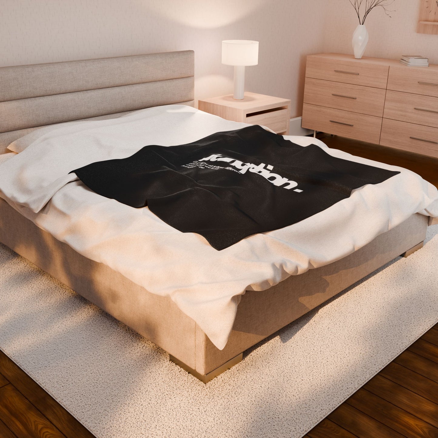 Junqtion. Plush Blanket (black)